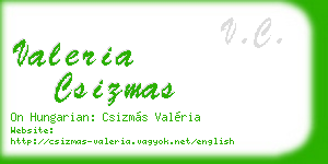 valeria csizmas business card